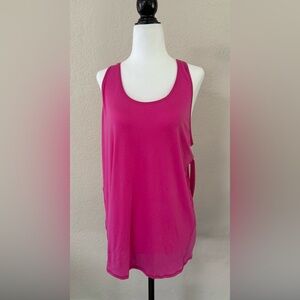 Lululemon Essential Tank Pleated Athletica Fuchsia Tank Top